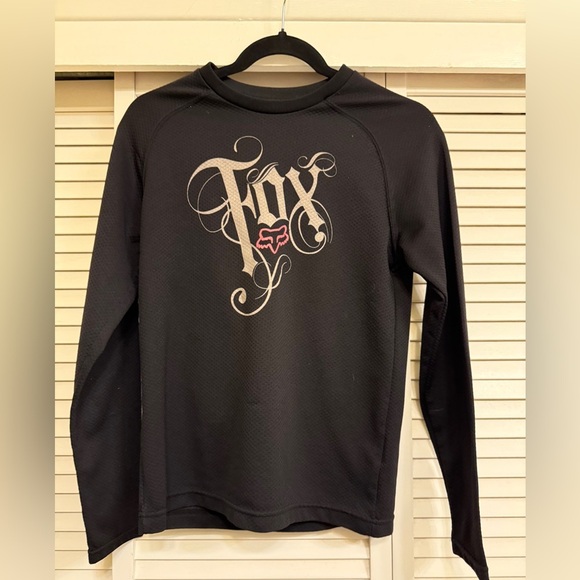 Fox Tops - FOX Women’s Sz XS/S Black and Pink Riding Shirt